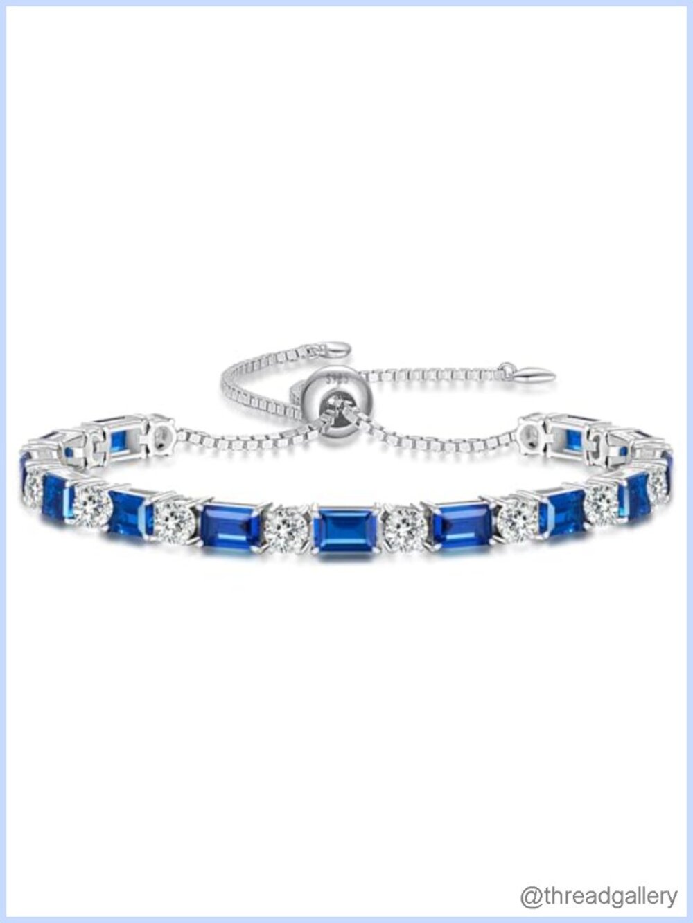 Sterling Silver Tennis Bracelet Adjustable Birthstone Jewelry